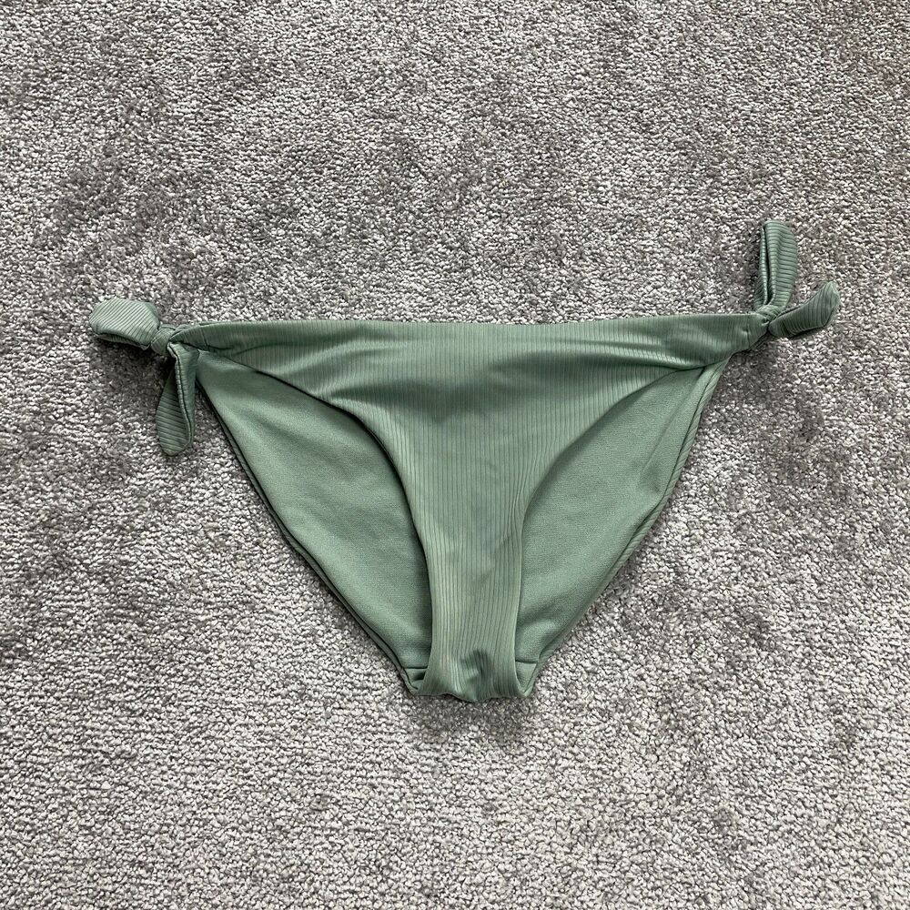 No Boundaries Bikini Bottom Womens Medium Pastel Green Side Tie Summer Beach